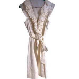 Max and Cleo‎ Ruffle Neck Cocktail Dress Cream Size 4